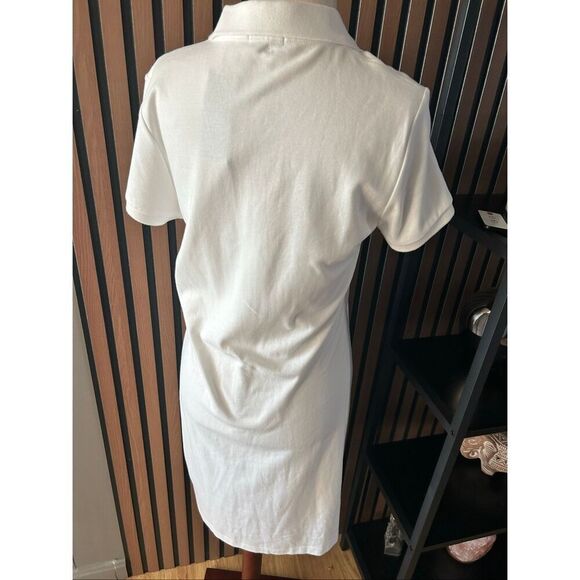 RALPH LAUREN Women’s WHITE COTTON POLO DRESS NWT Sz M - Picture 3 of 6